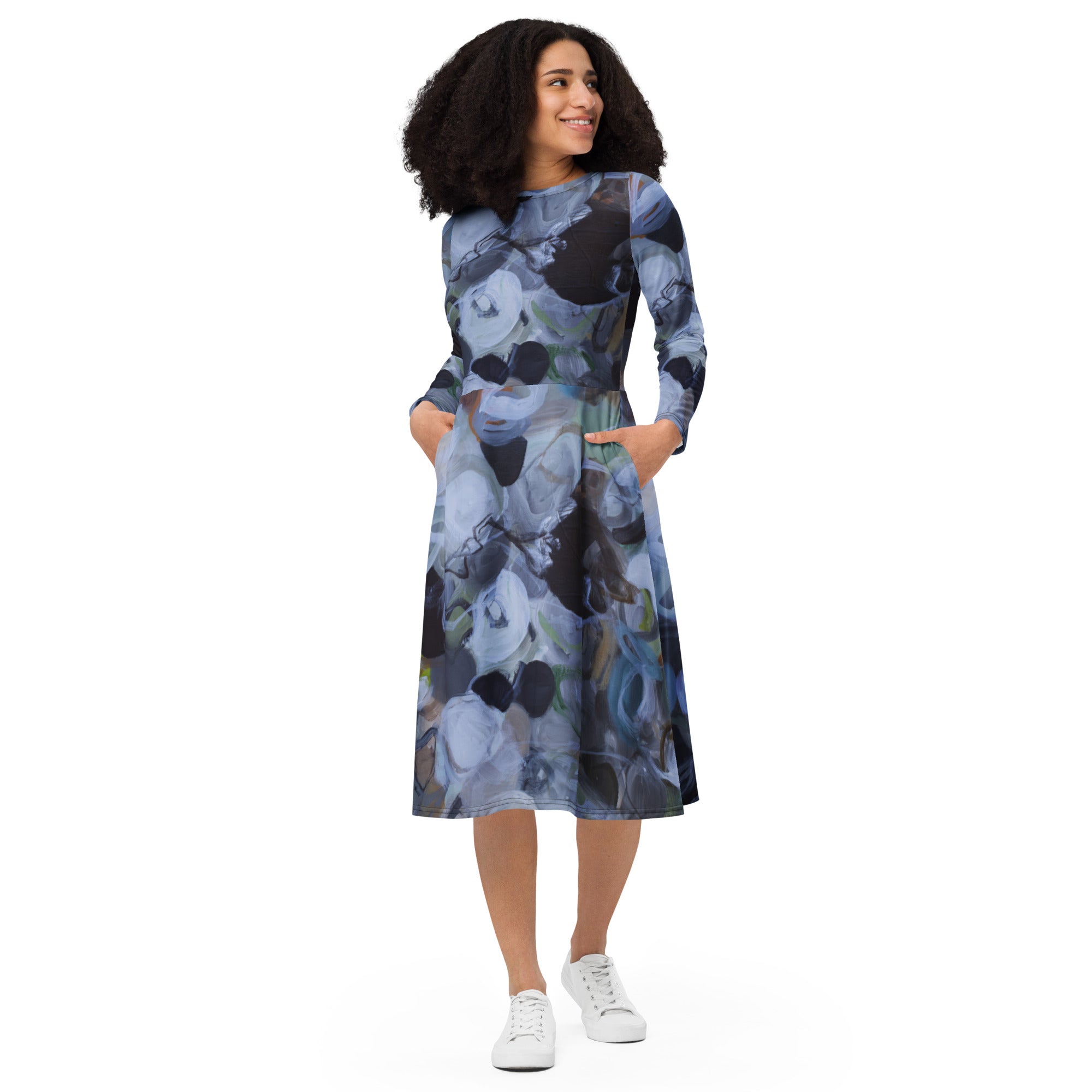 Long Sleeve Midi Dress - Noir Edit Collection