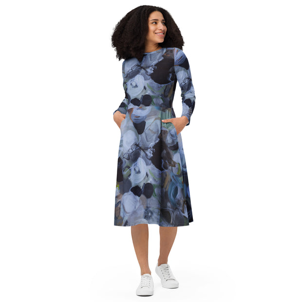 Long Sleeve Midi Dress - Noir Edit Collection