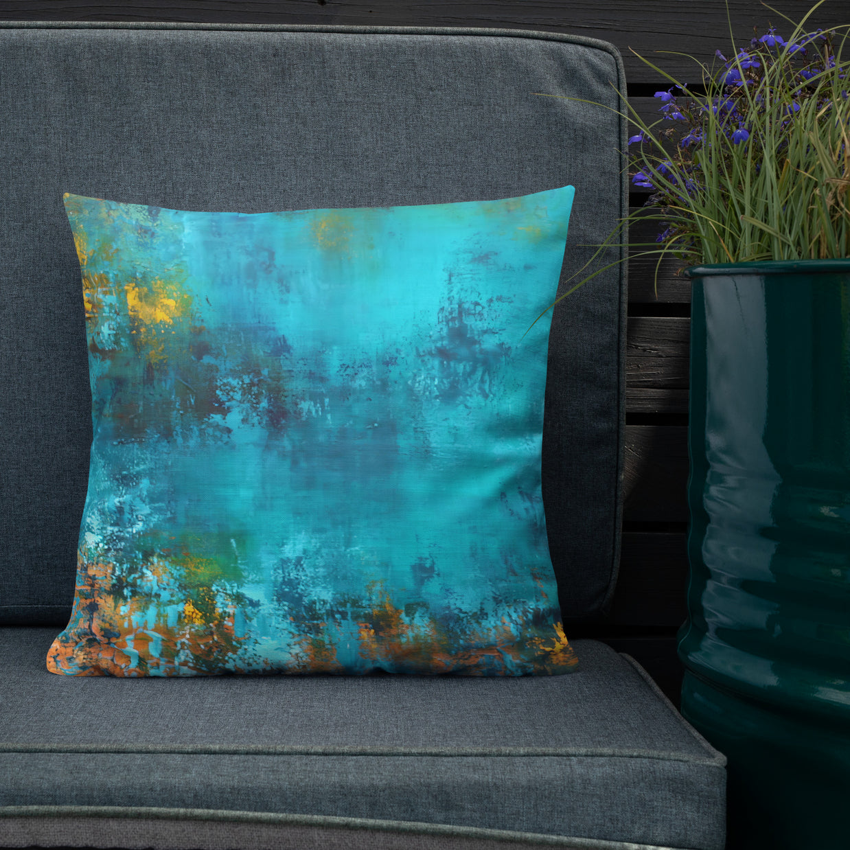 Serene Azure - Reversible Cushion