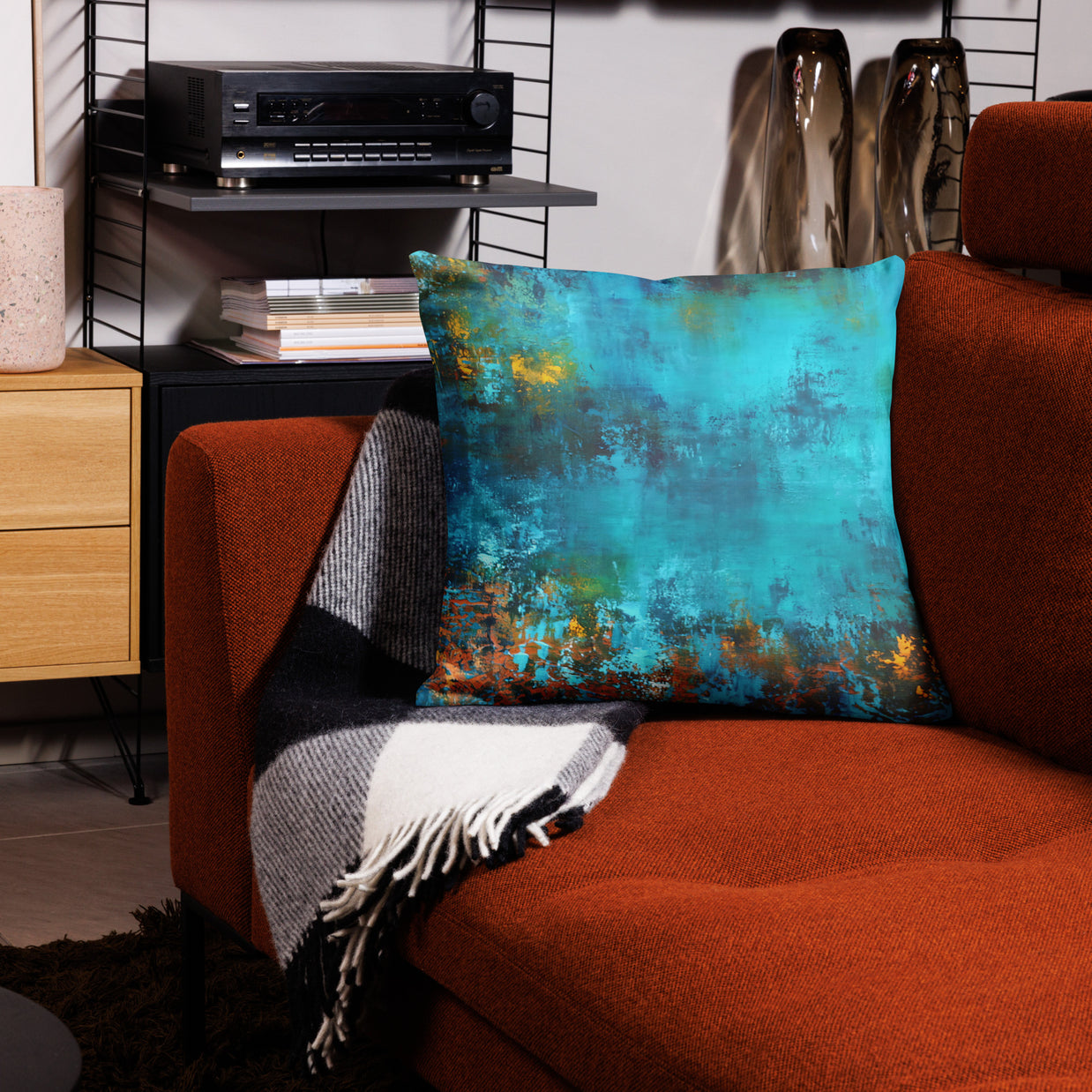 Serene Azure - Reversible Cushion