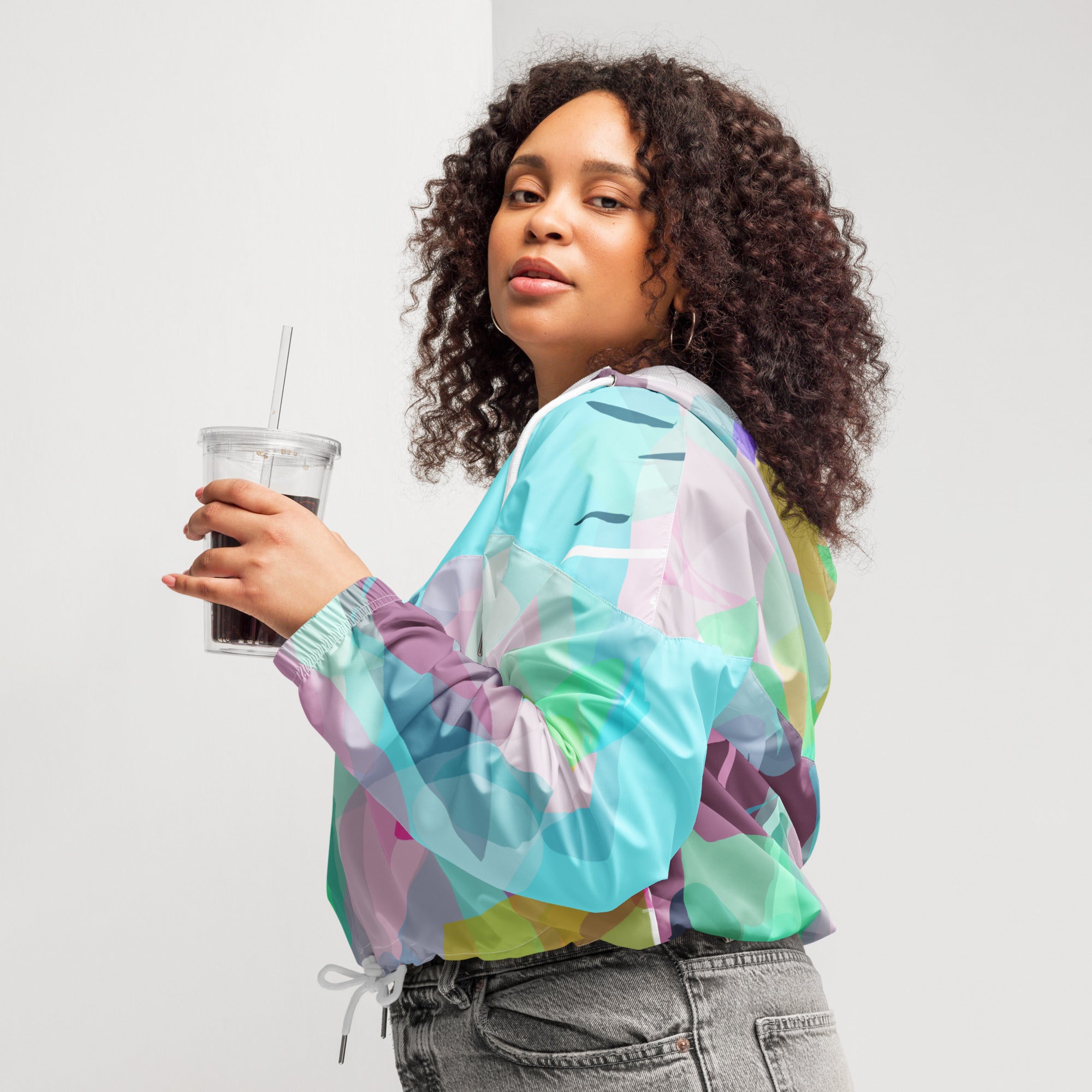 Women’s Cropped Windbreaker - The Barbados Collection
