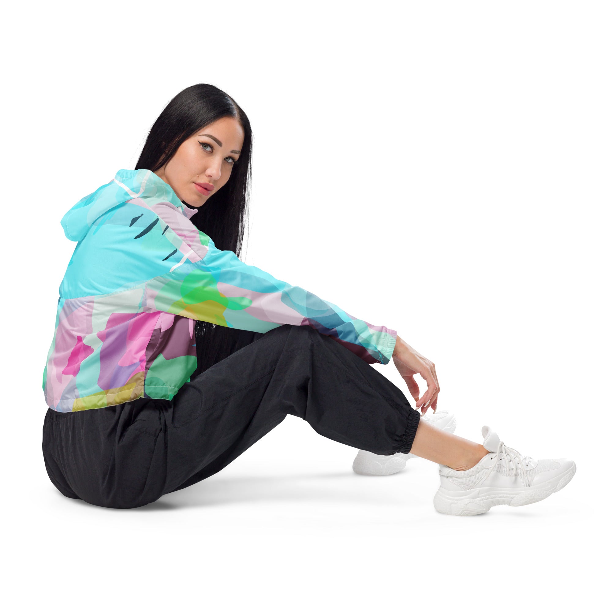Women’s Cropped Windbreaker - The Barbados Collection