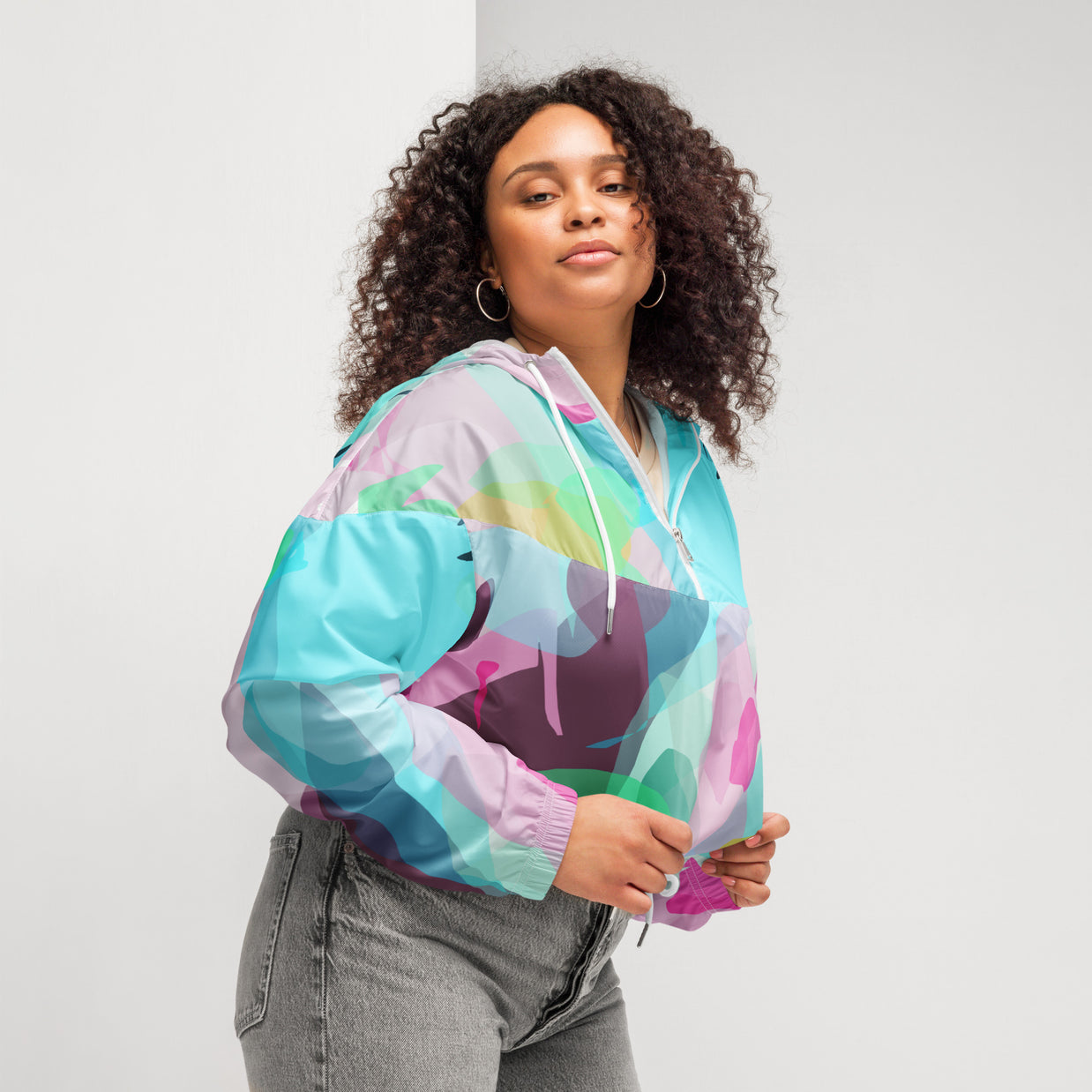 Women’s Cropped Windbreaker - The Barbados Collection