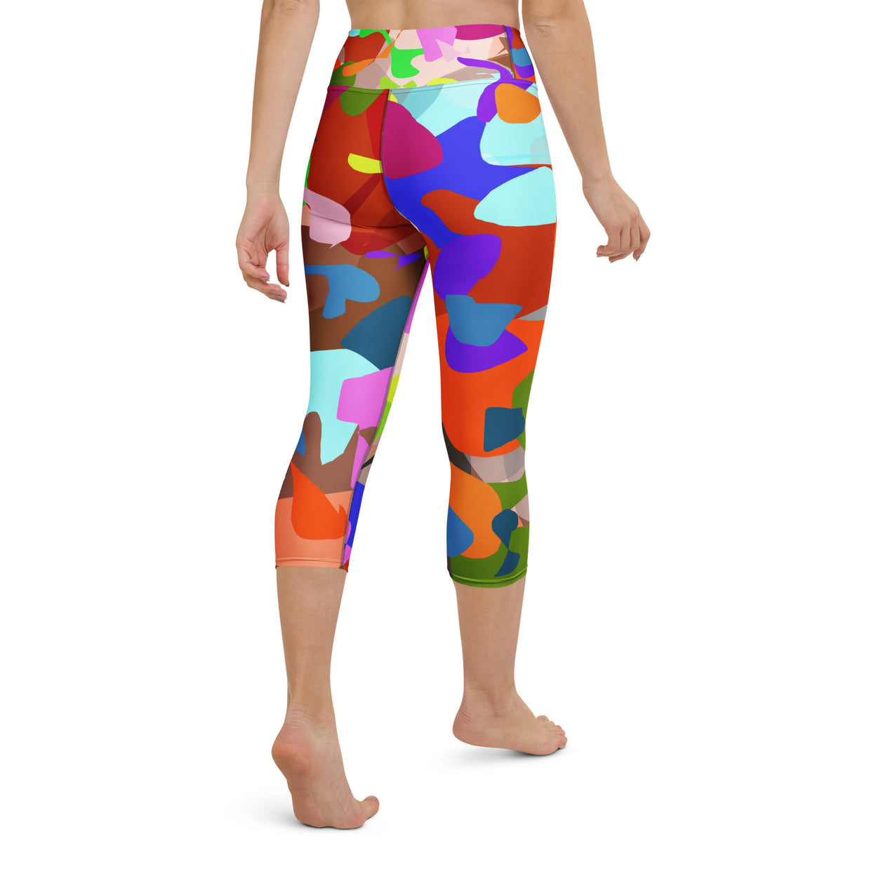 Yoga Capri Leggings - Cuban Salsa Collection