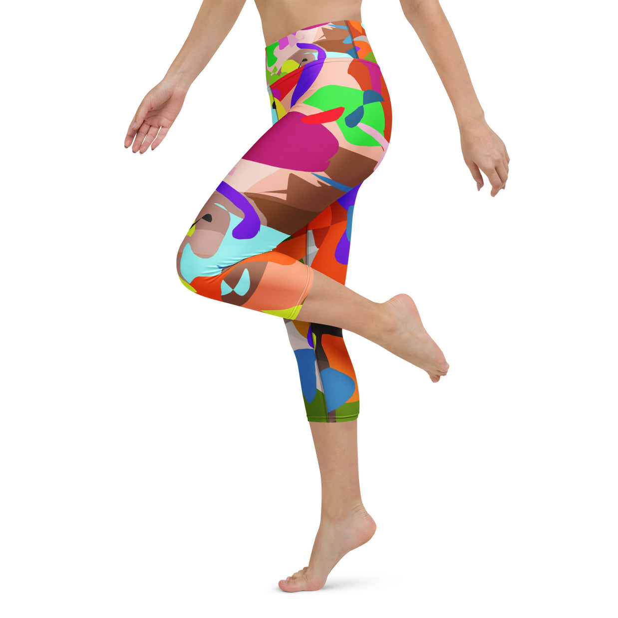 Yoga Capri Leggings - Cuban Salsa Collection