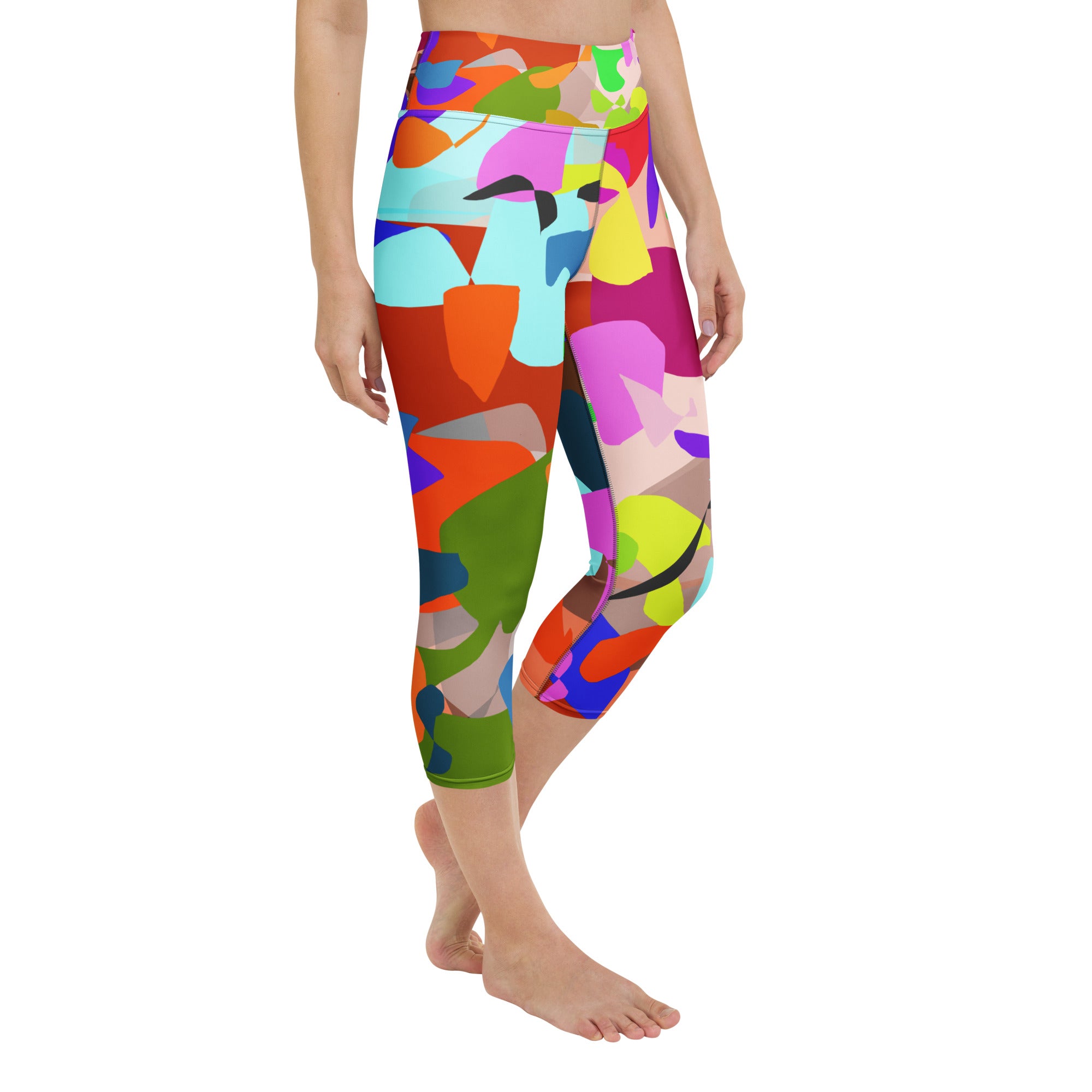 Yoga Capri Leggings - Cuban Salsa Collection