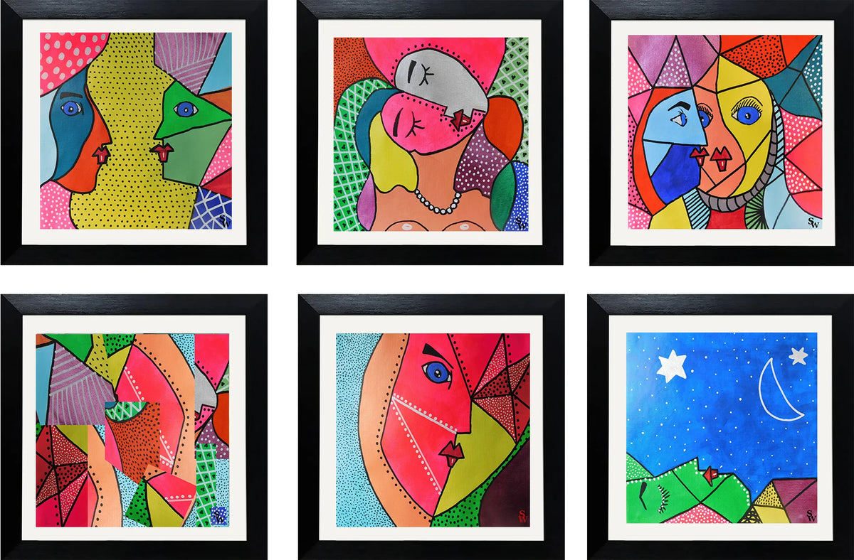 Set of Six Mini Art Prints - The Cubist Confessions
