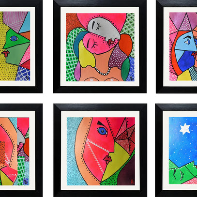 Set of Six Mini Art Prints - The Cubist Confessions