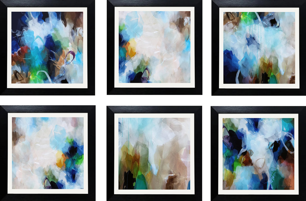 Set of Six Mini Art Prints - Sea Mist