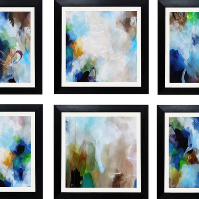 Set of Six Mini Art Prints - Sea Mist