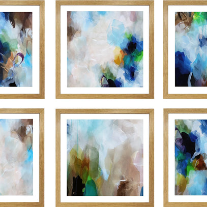 Set of Six Mini Art Prints - Sea Mist