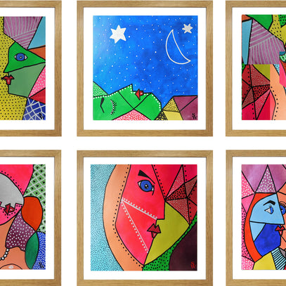 Set of Six Mini Art Prints - The Cubist Confessions