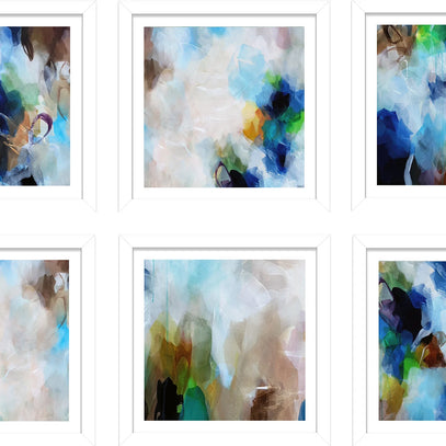 Set of Six Mini Art Prints - Sea Mist
