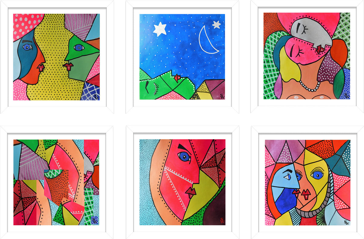 Set of Six Mini Art Prints - The Cubist Confessions