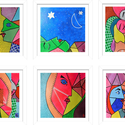 Set of Six Mini Art Prints - The Cubist Confessions
