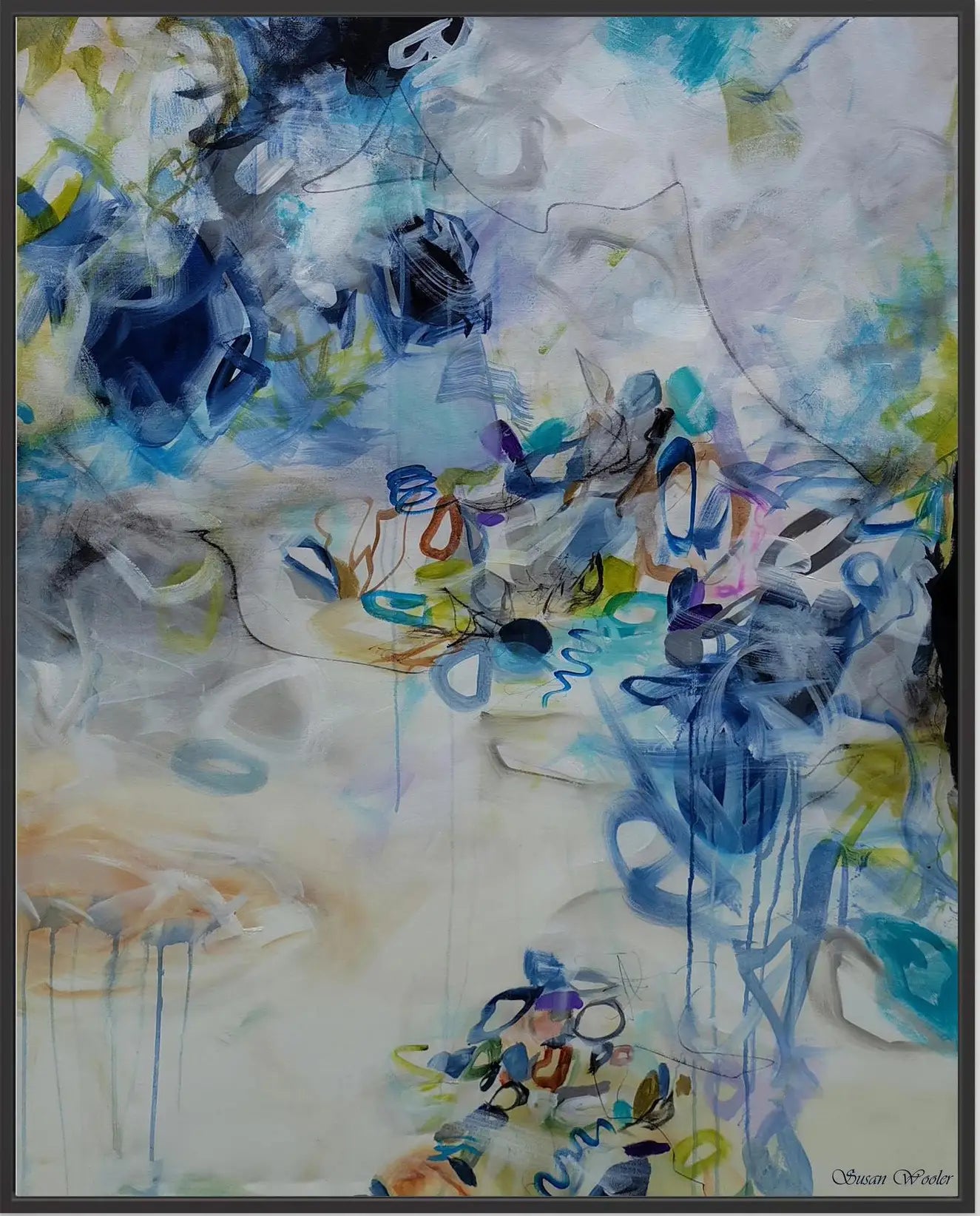 Exhaled Emotions II - Framed Canvas Print by Susan Wooler