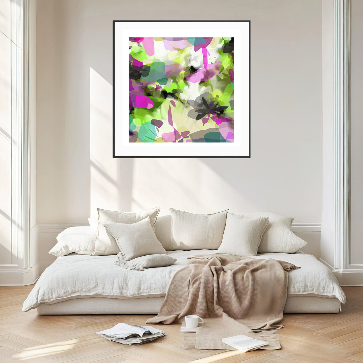 Tropical Palm II - Framed Print on Paper by Susan Wooler