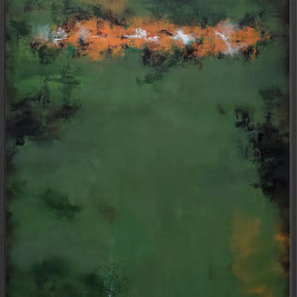 Green Echoes - Framed Canvas Print by Susan Wooler