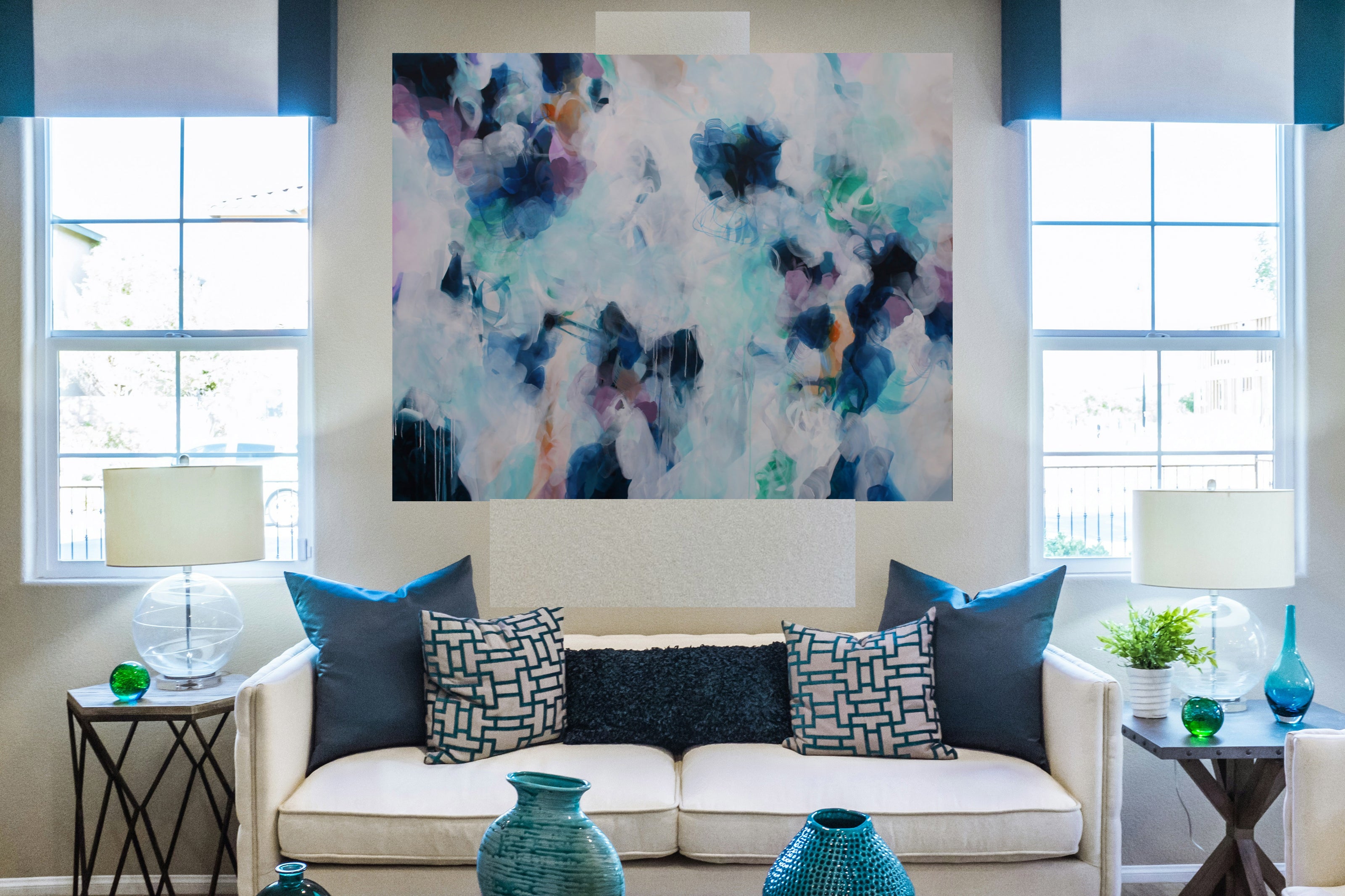 SOLD Below the Clouds - Original Painting by Susan Wooler