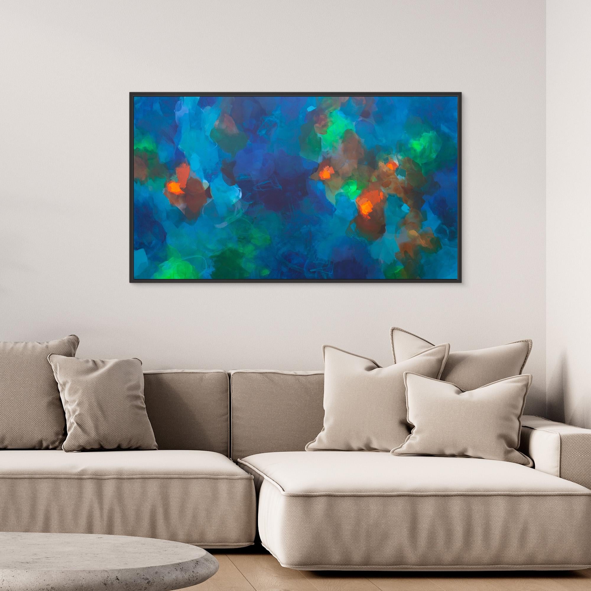 Living by the River - Framed Canvas Print by Susan Wooler