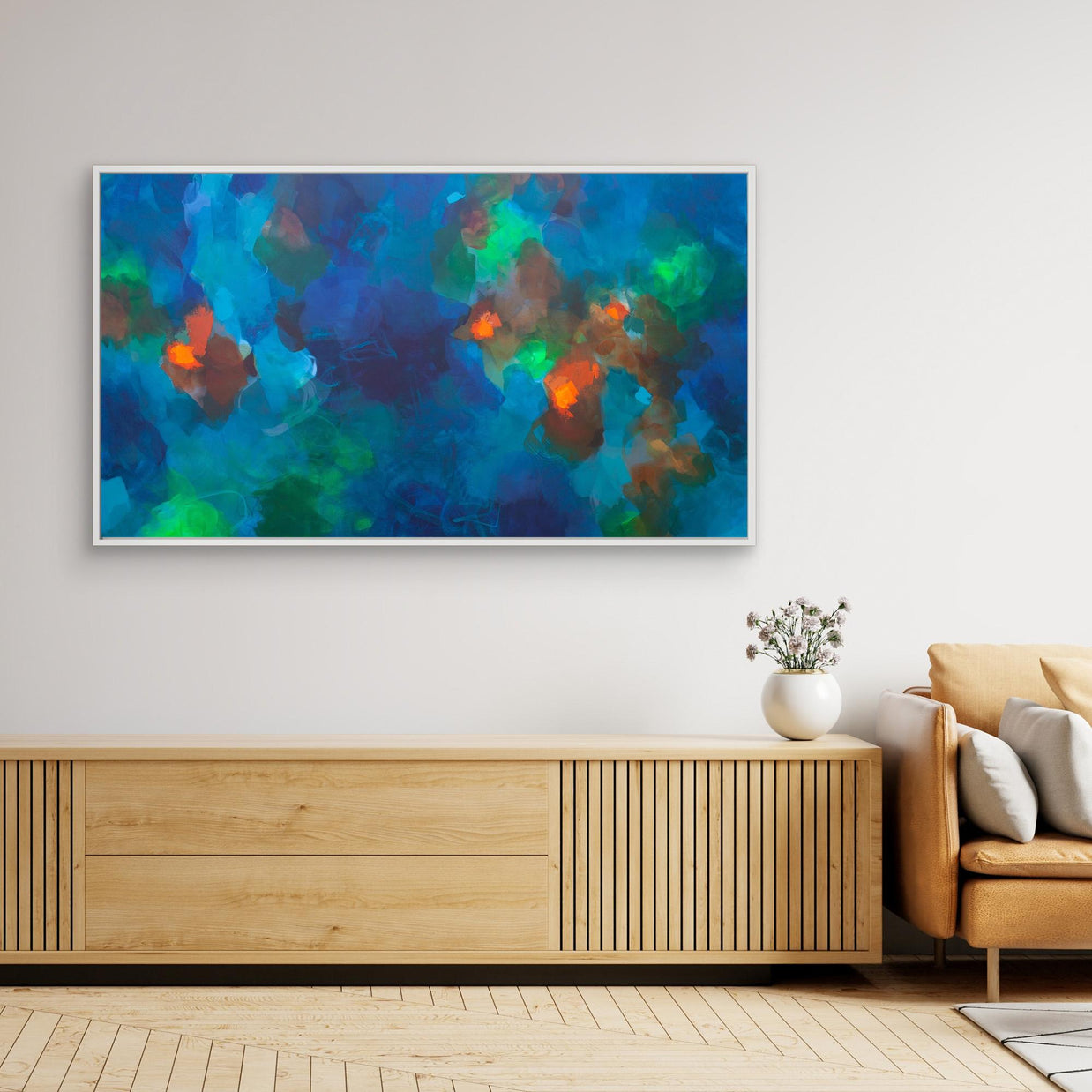 Living by the River - Framed Canvas Print by Susan Wooler