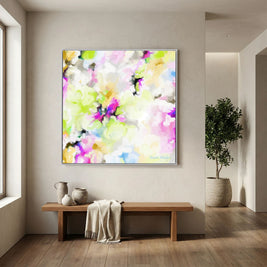 Whispering Petals - Framed Canvas Print