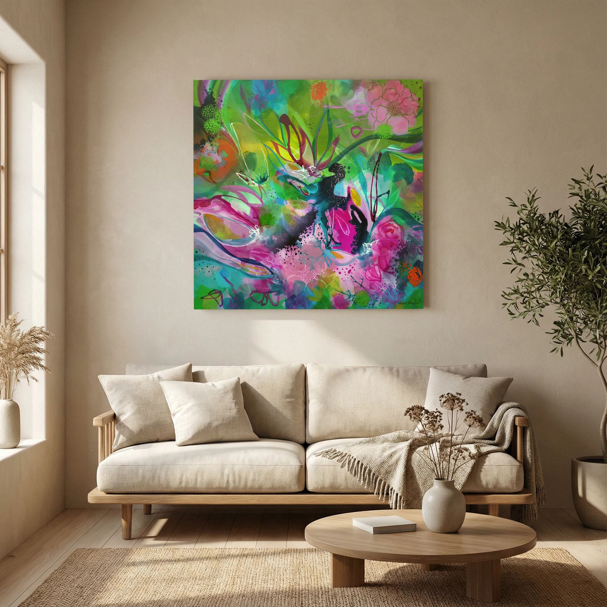 Free as the Wildflowers - Framed Canvas Print
