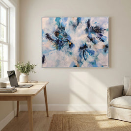 Whispering Petals - Framed Canvas Print