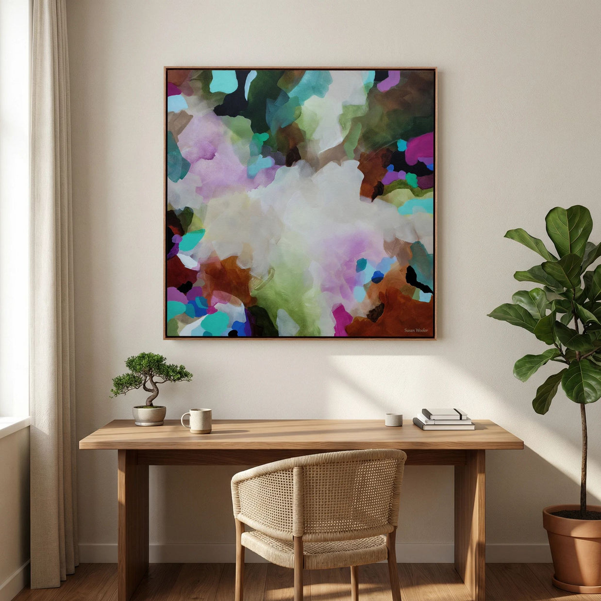 Movement in Colour - Framed Canvas Print