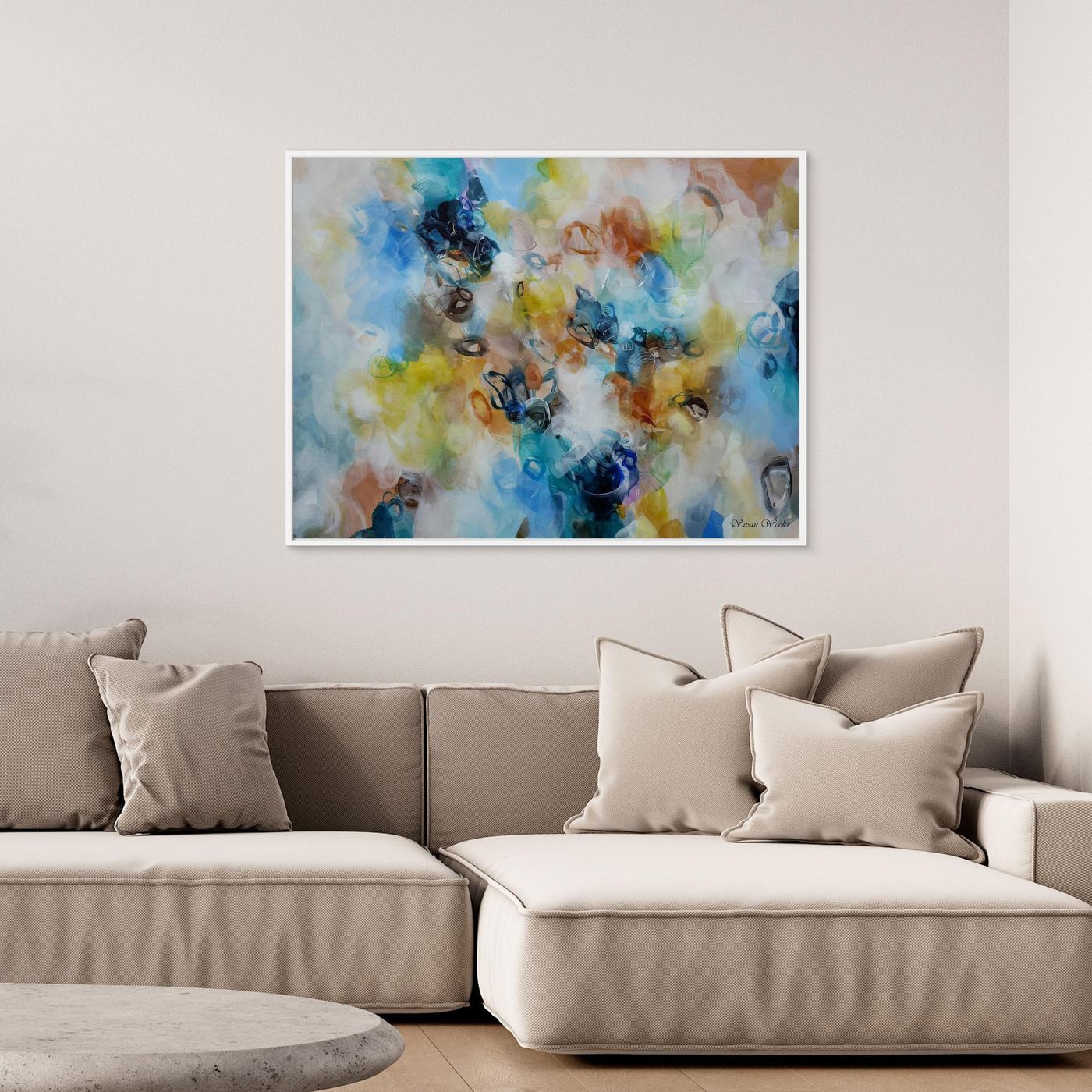 A Thousand Moments II - Framed Canvas Print by Susan Wooler