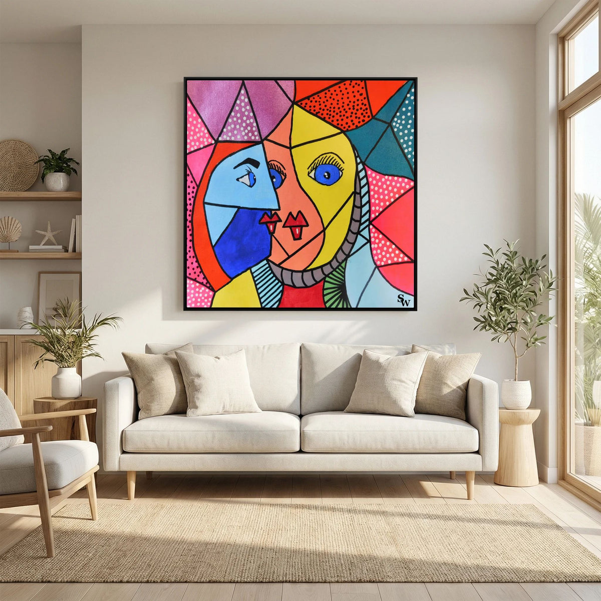 The Modern Muse - Framed Canvas Print