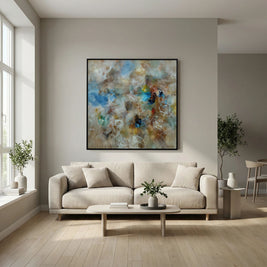 Sound of the raindrops - Framed Canvas Print