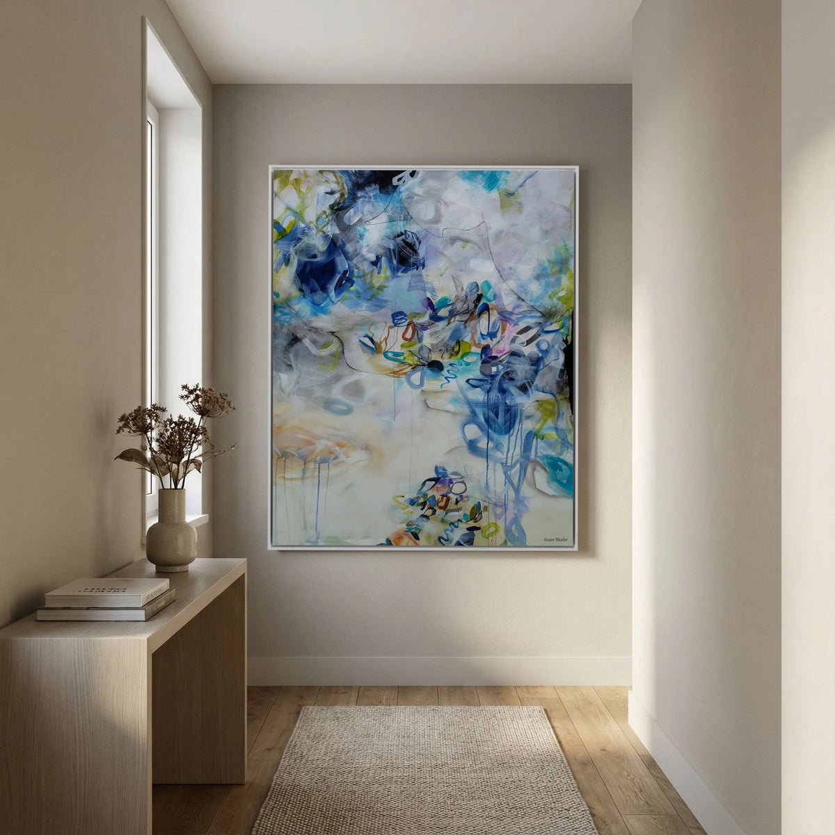 Exhaled Emotions - Framed Canvas Print