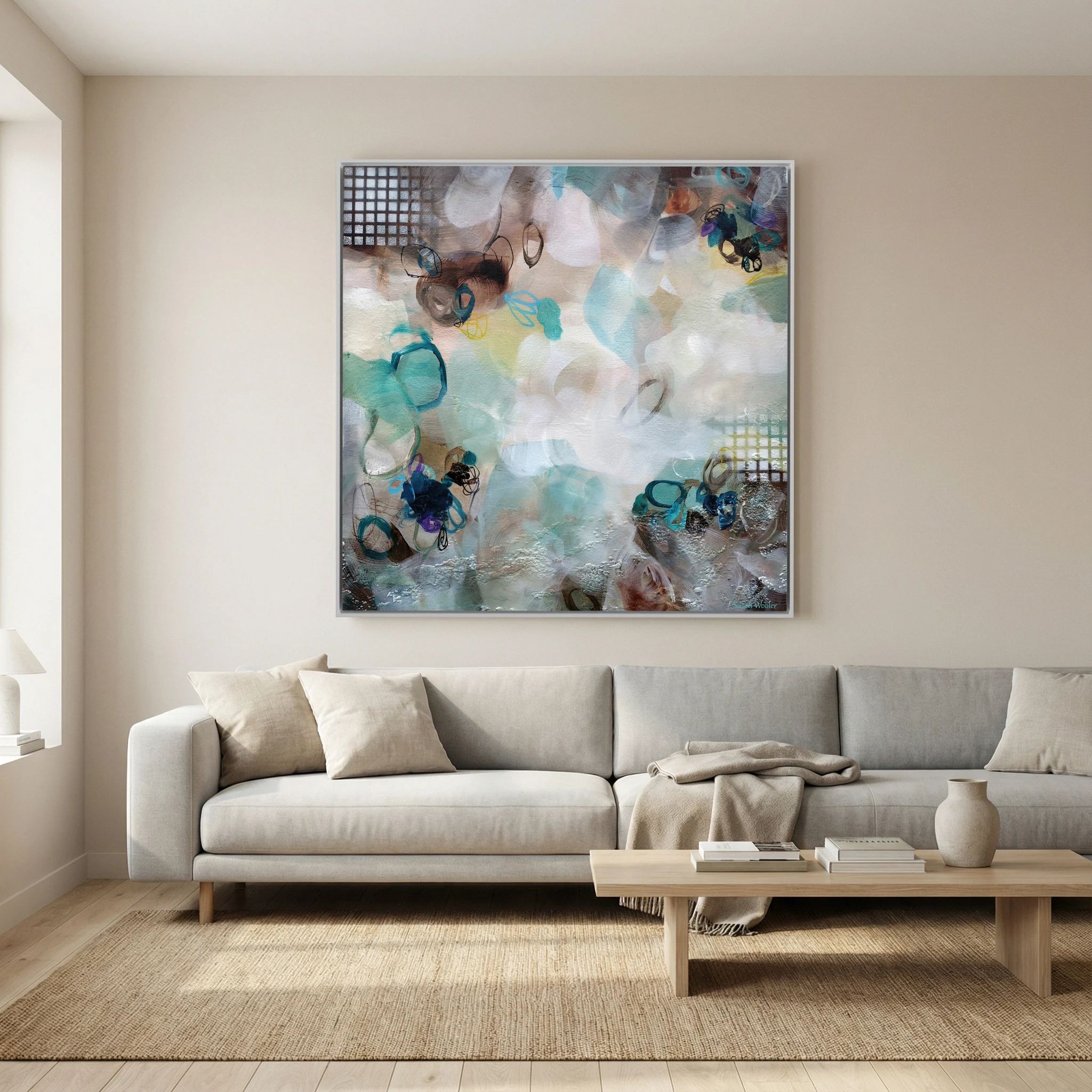 Mountain Dawn - Framed Canvas Print