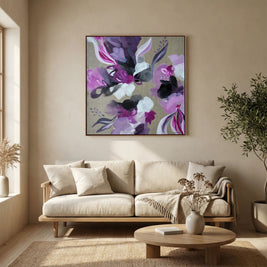 Peony Blush - Framed Canvas Print