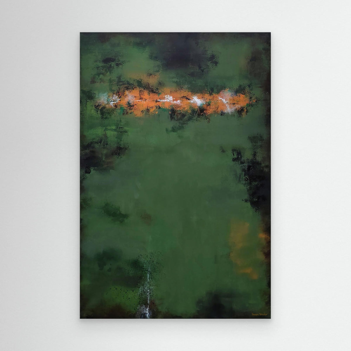 Green Echoes - Framed Canvas Print