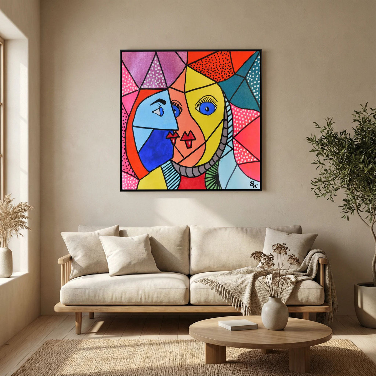 The Modern Muse - Framed Canvas Print
