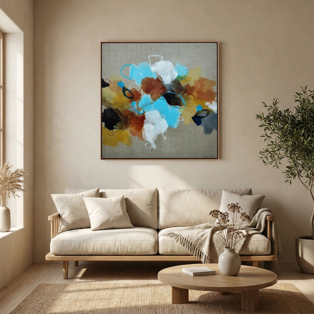 Moving Forward I - Framed Canvas Print