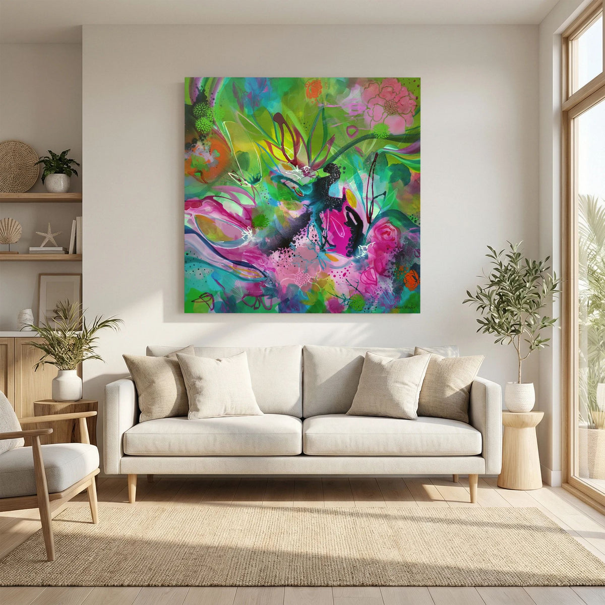Free as the Wildflowers - Framed Canvas Print