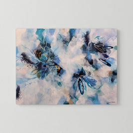 Whispering Petals - Framed Canvas Print