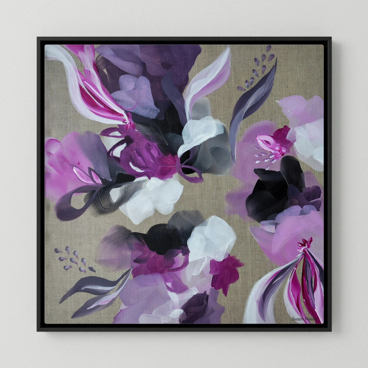 Peony Blush - Framed Canvas Print