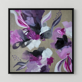 Peony Blush - Framed Canvas Print