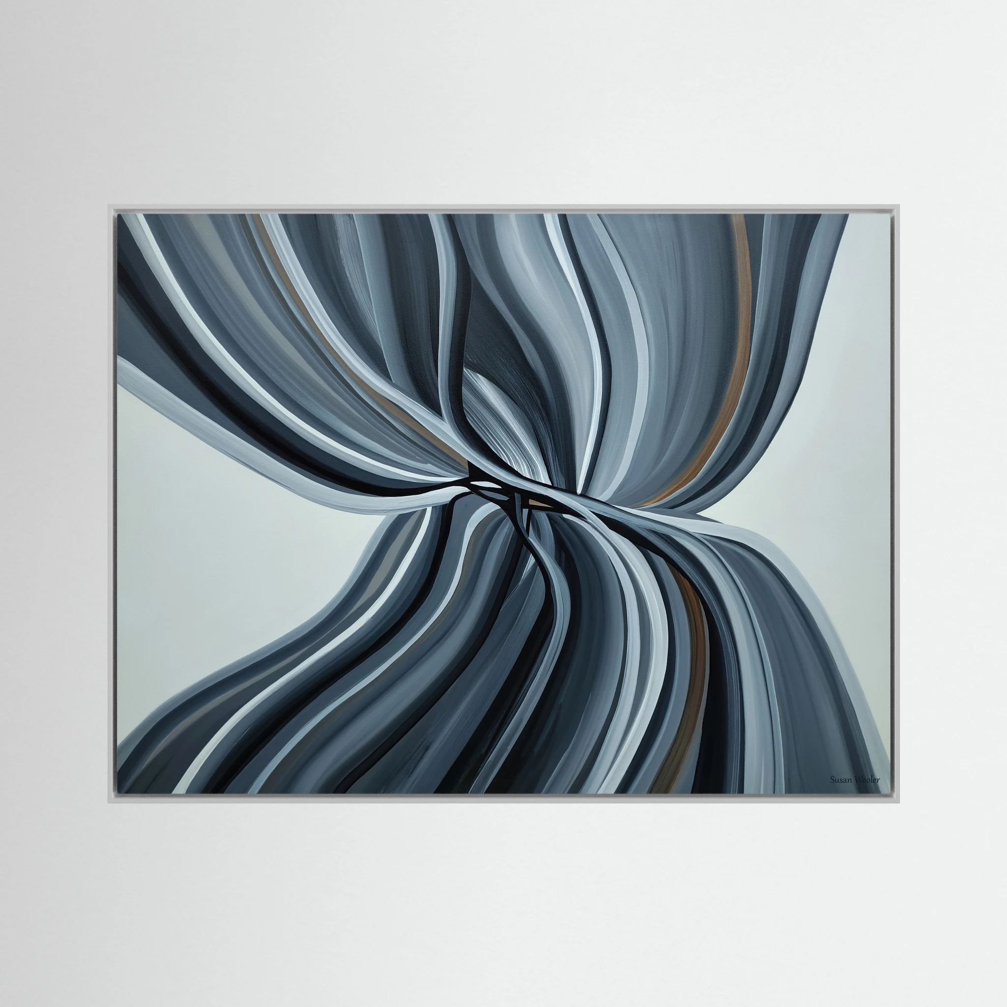 Structural Flow - Framed Canvas Print
