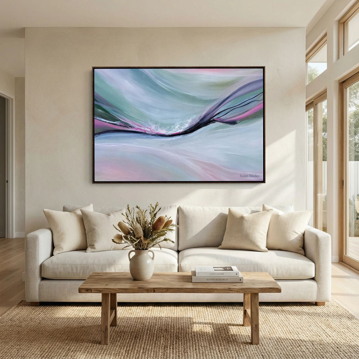 Night Sky - Framed Canvas Print