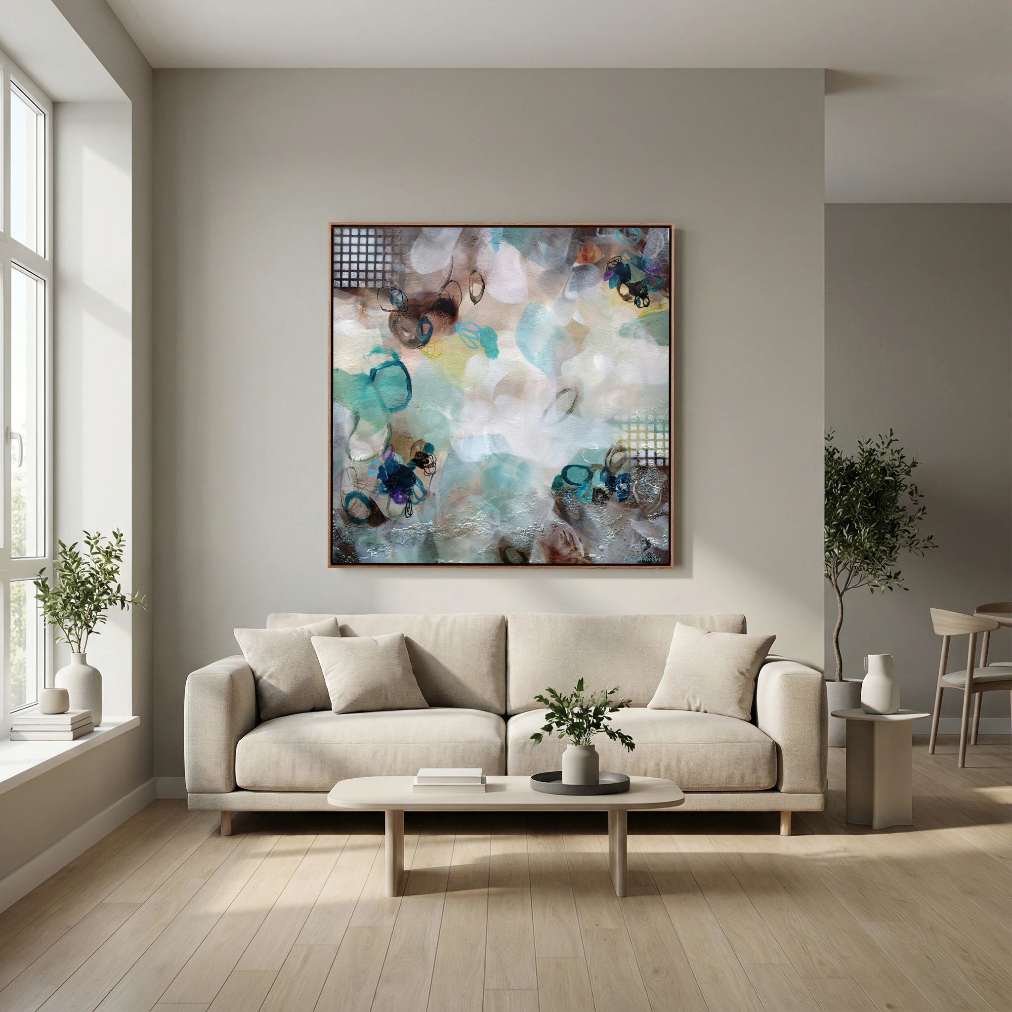 Mountain Dawn - Framed Canvas Print