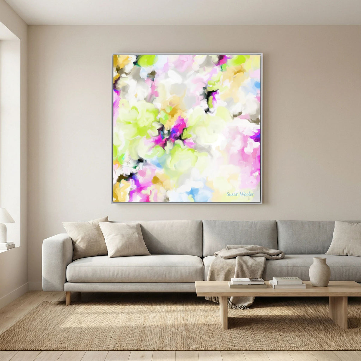Whispering Petals - Framed Canvas Print