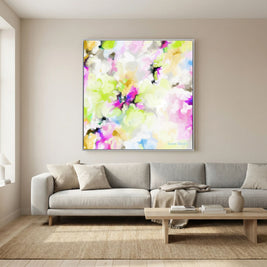 Whispering Petals - Framed Canvas Print