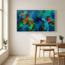 Living by the River - Framed Canvas Print