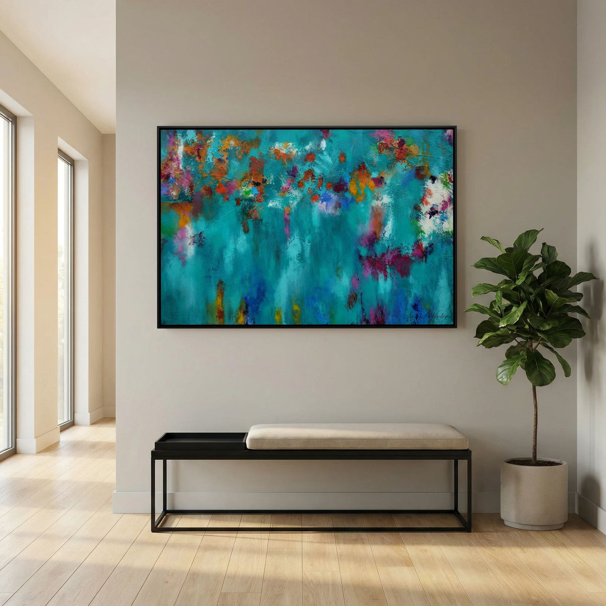 Where the Ridge Meets the Deep - Framed Canvas Print