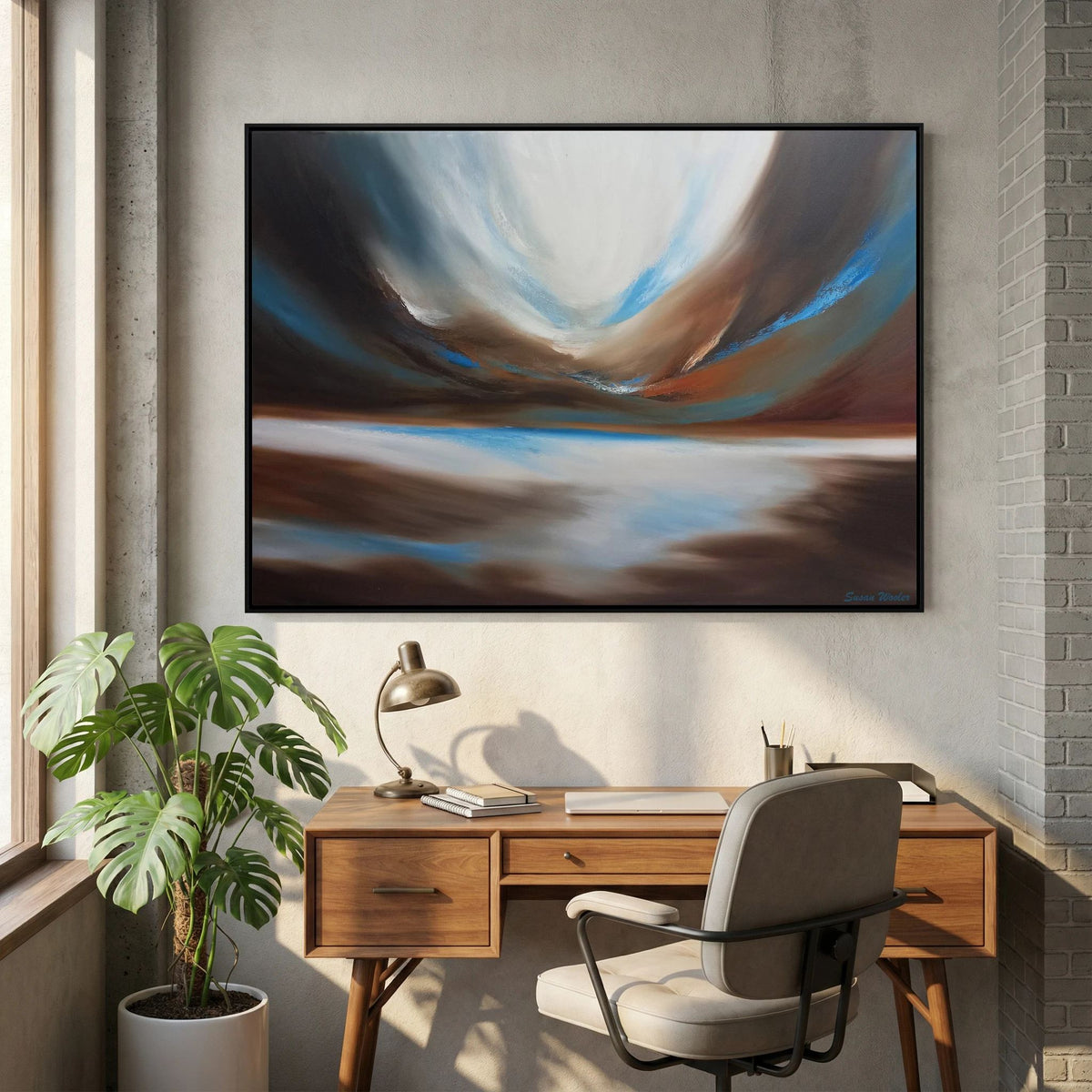 Drifting Light - Framed Canvas Print